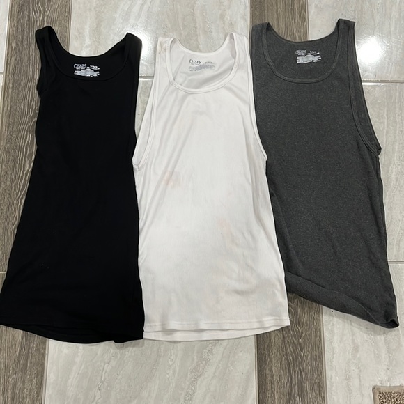Chaps Shirts 3 Wifebeaterstanktops Gray Black White Poshmark